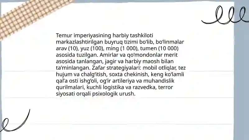 Amir Temur davri davlatchiligi 4