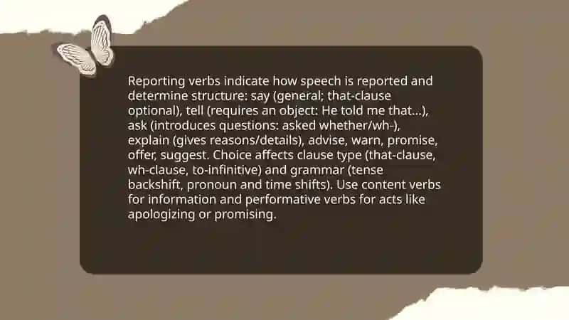 Reported speech 4