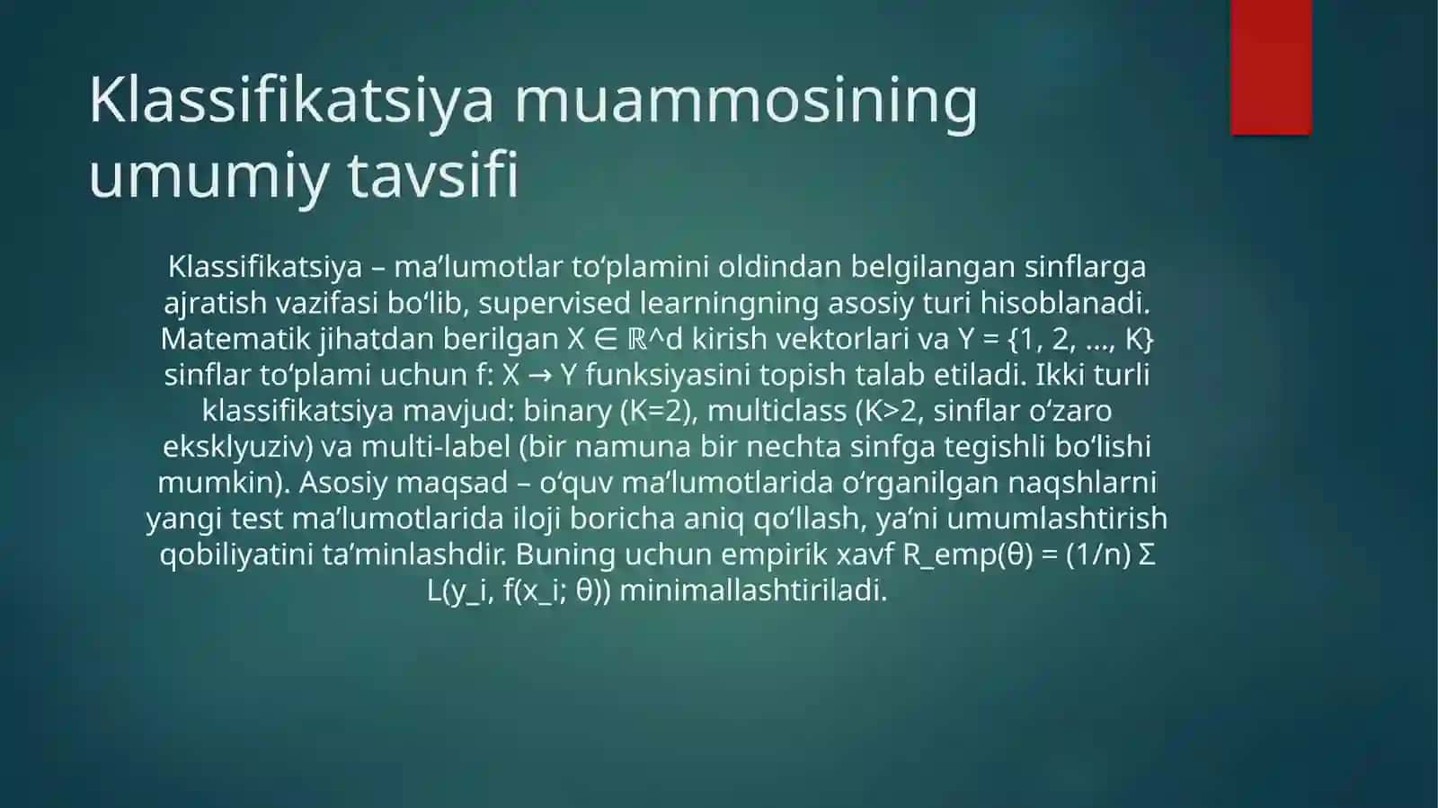 TensorFlow va PyTorch muhitida klassifikatsiya modeli yaratish 4