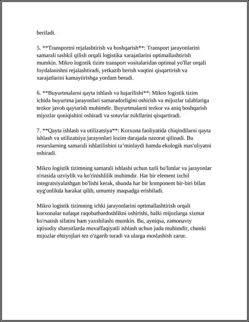MIKRO VA MAKRO LOGISTIK TIZIMLAR 4