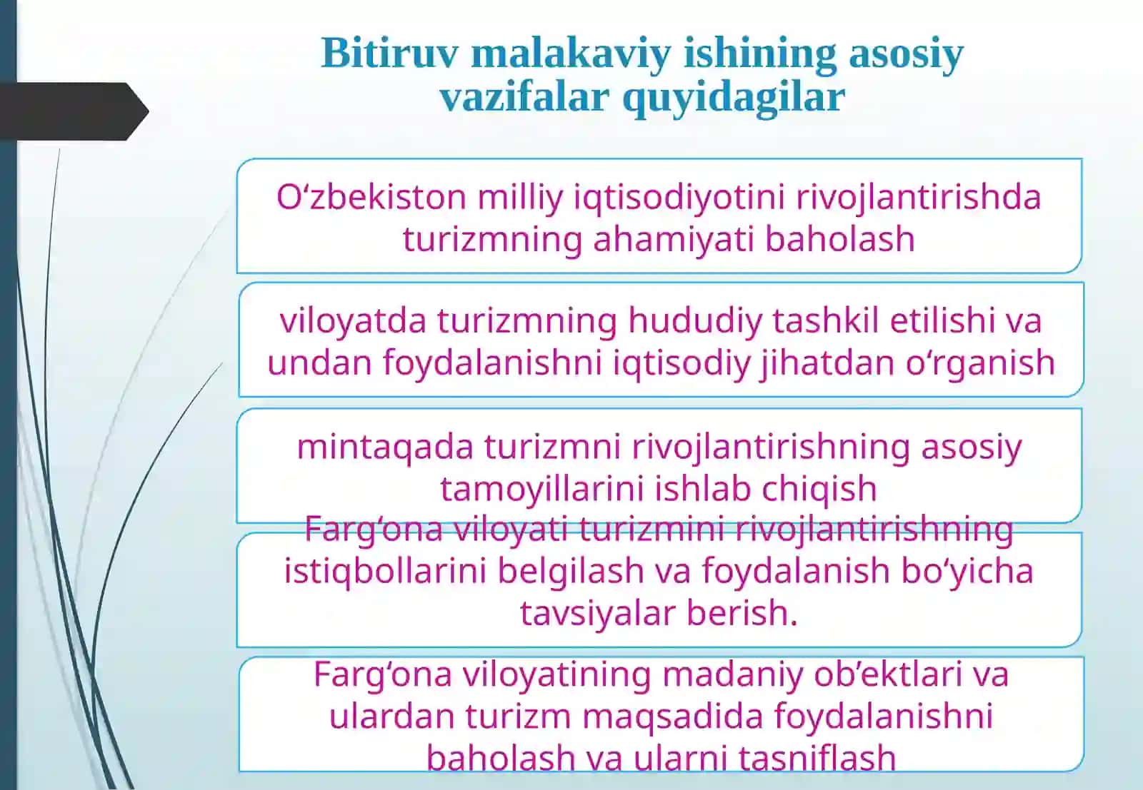 O‘zbekistonda turizmni rivojlantirishni o‘ziga xos xususiyatlari va istiqbollari 4