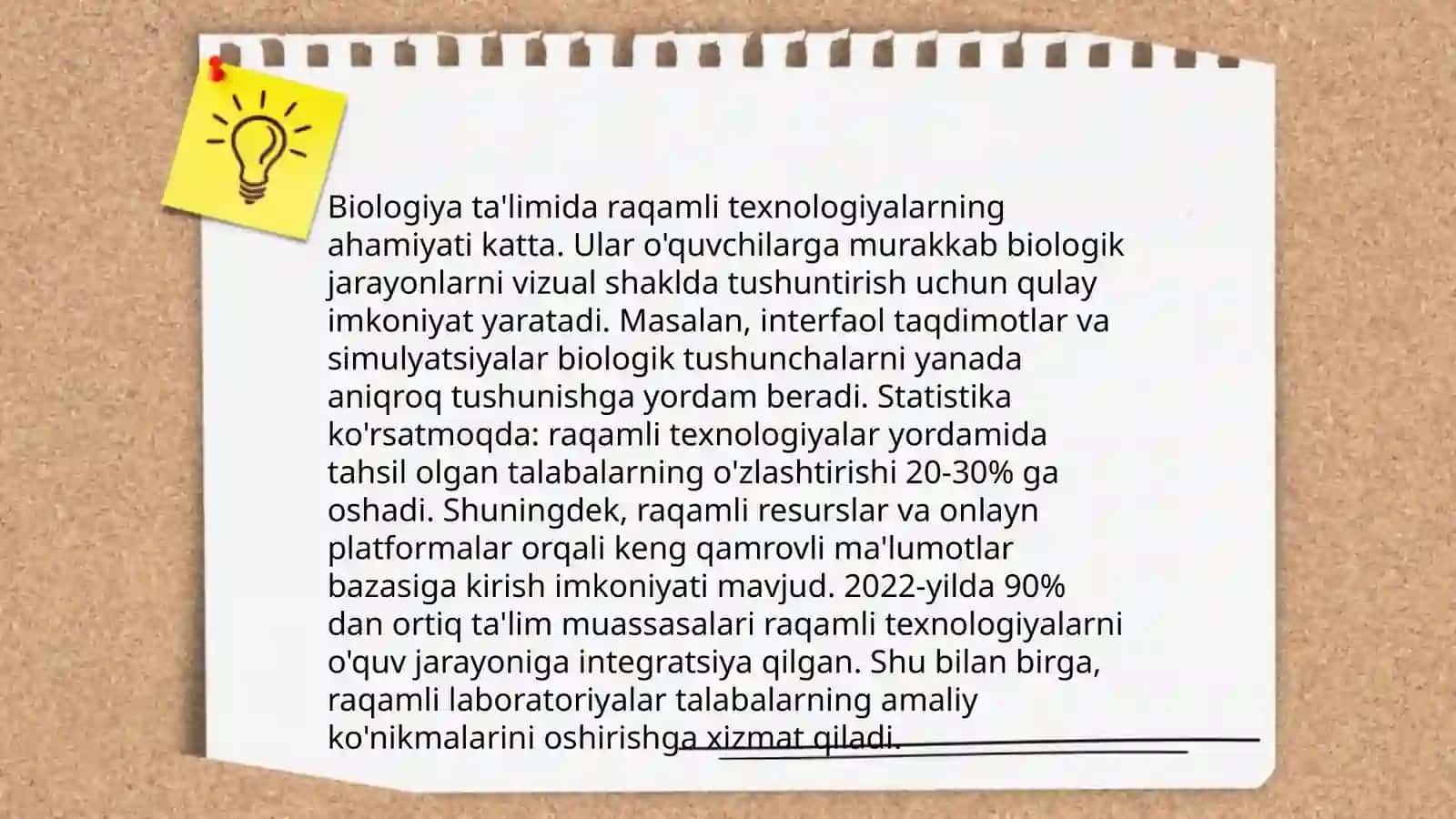 Biologiya fani o'qituvchisining innovasion faoliyati. Innovasion texnologiyalar haqida tushuncha 4