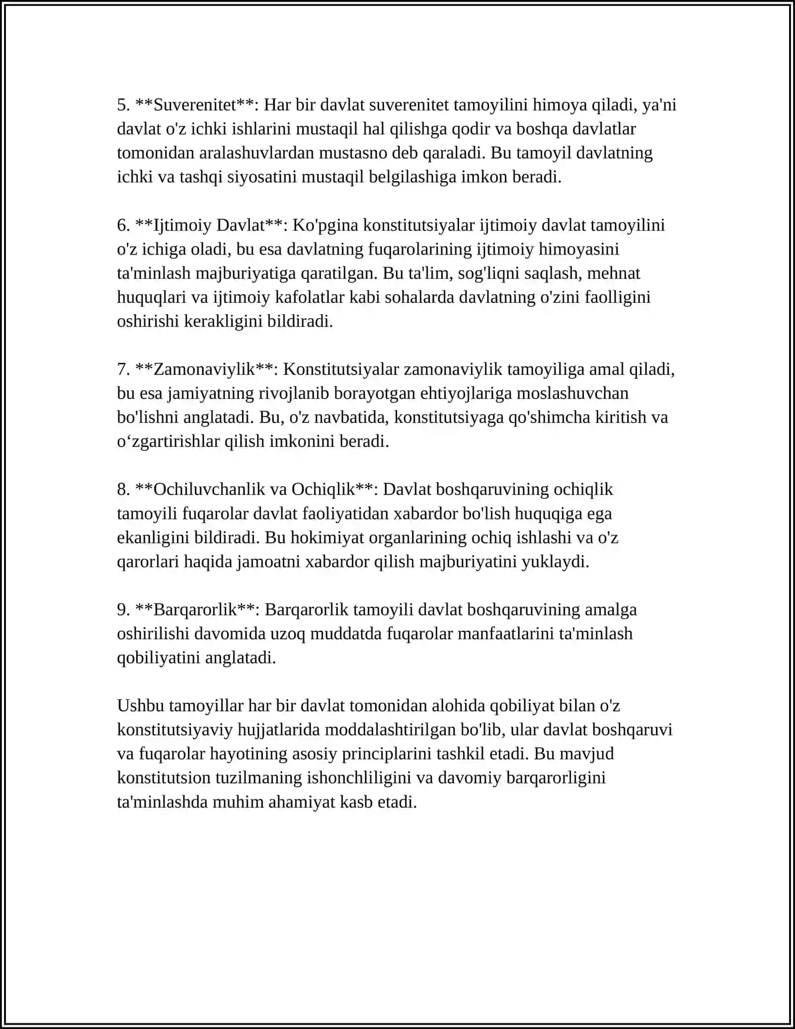 KONSTITUTSIYA VA QONUNLAR USTUNLIGI PRINSIPI 4