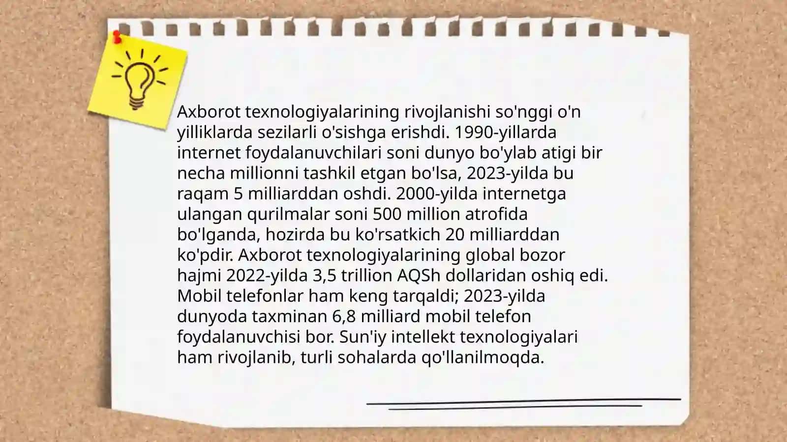 Axborot va uning turli sohalarda qoʻllanilishi 4