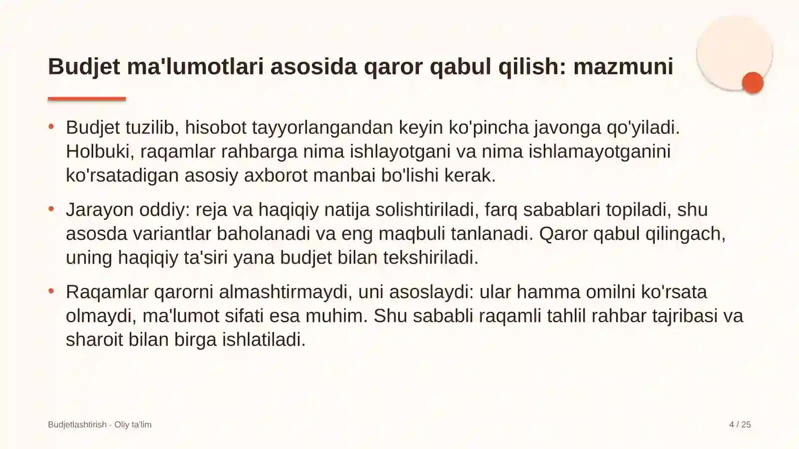 xususiy universitetlarda budjet ma'lumotlari asosida qaror qabul qilish 2877 4