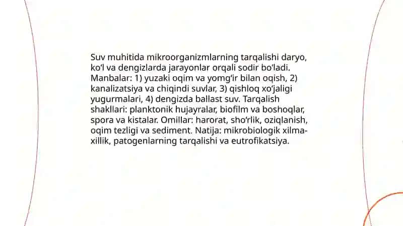 Mikroorganizimlarning tabiatda tarqalishi 4
