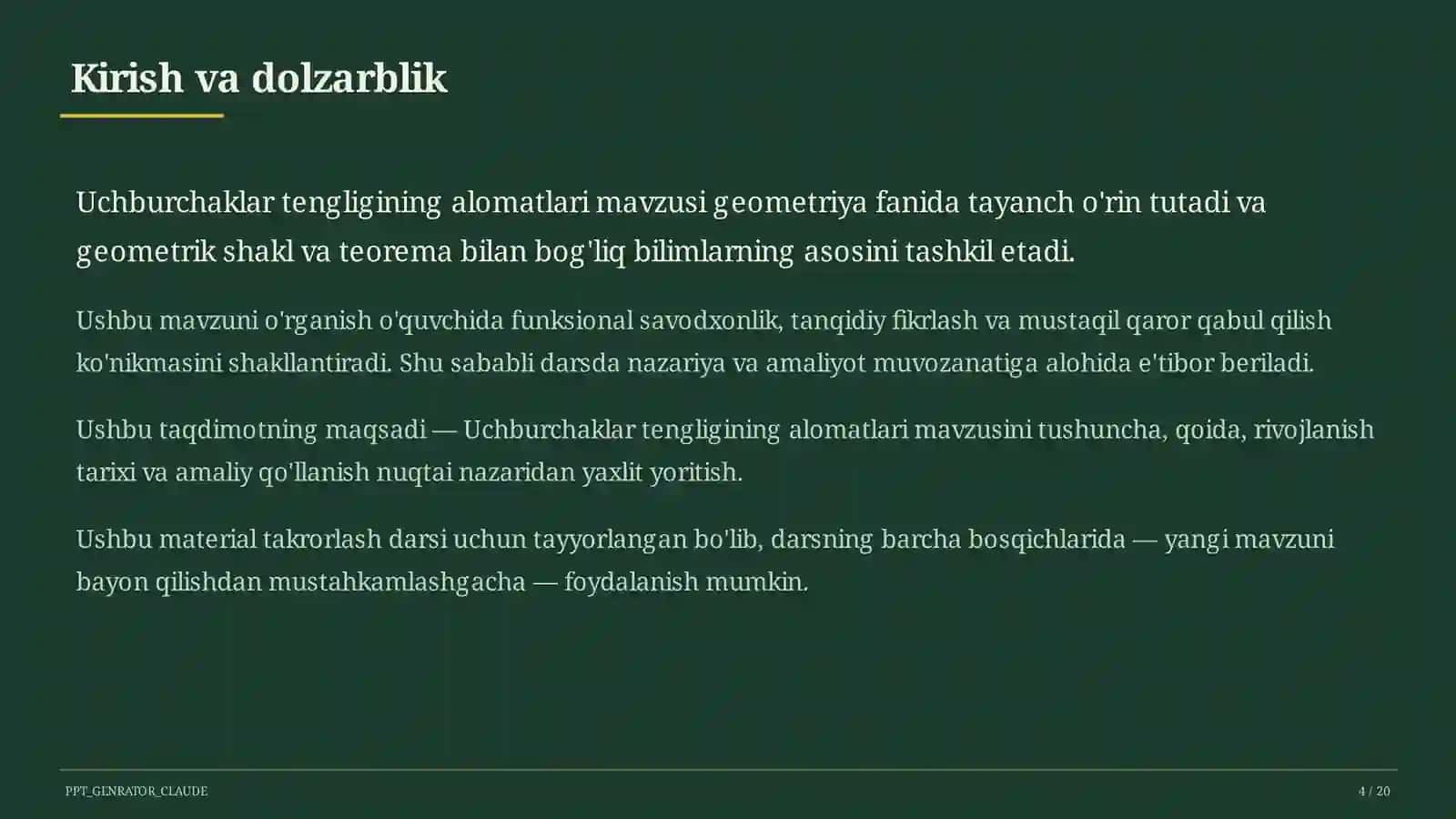 Uchburchaklar tengligining alomatlari (7-sinf) 4