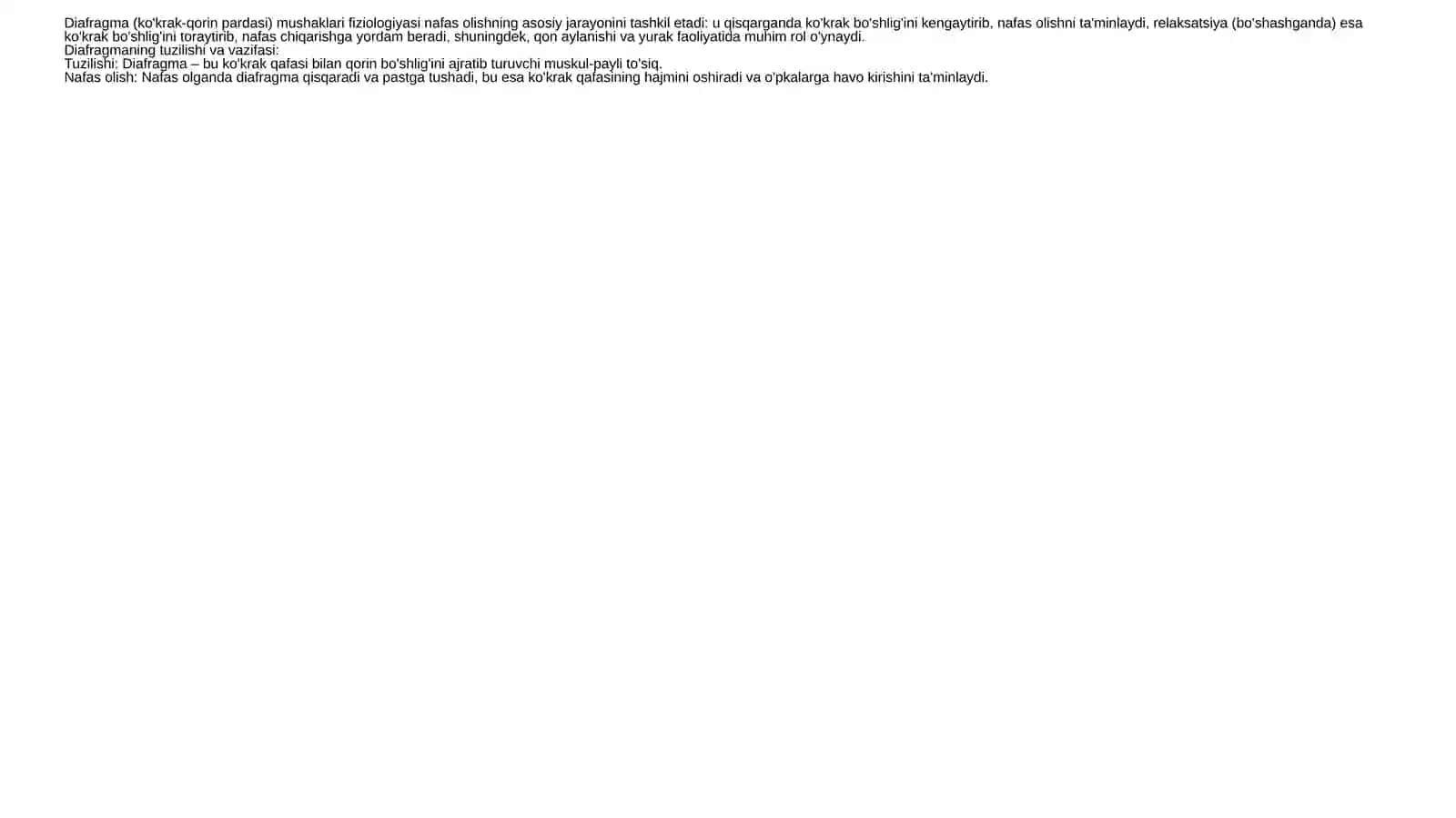 Diafragma mushaklari fiziologiyasi 4