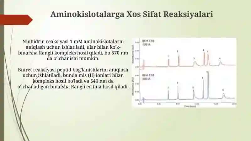 Aminokislotalarga xos sifat reaksiyalari va oqsillarni ajratib olish 4