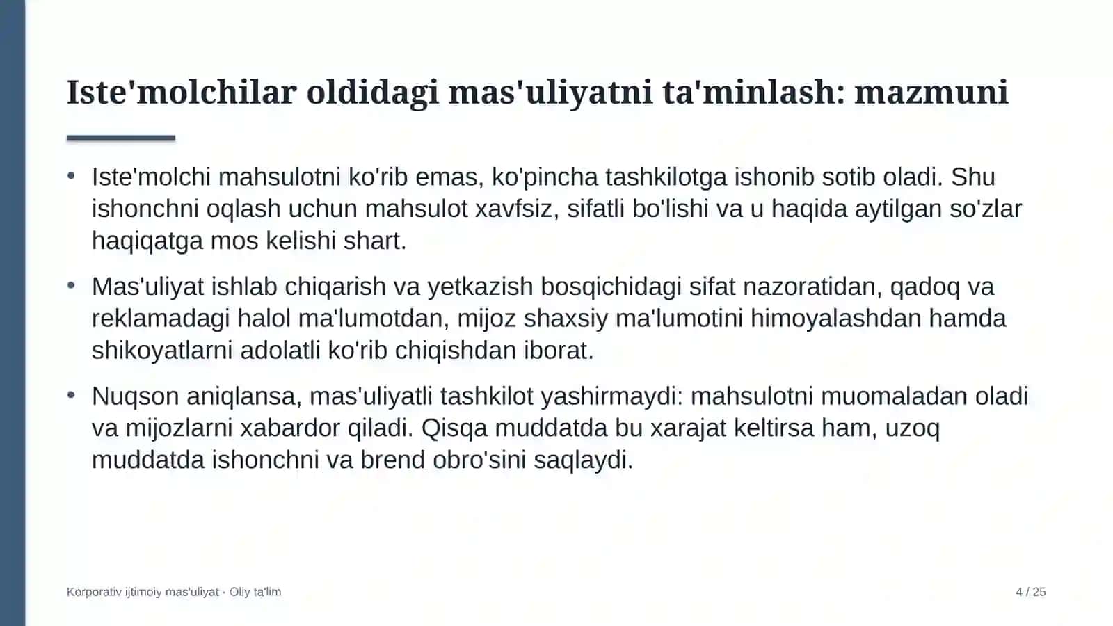Davlat Banklarida Iste'molchilar Oldidagi Mas'uliyatni Ta'minlash 4