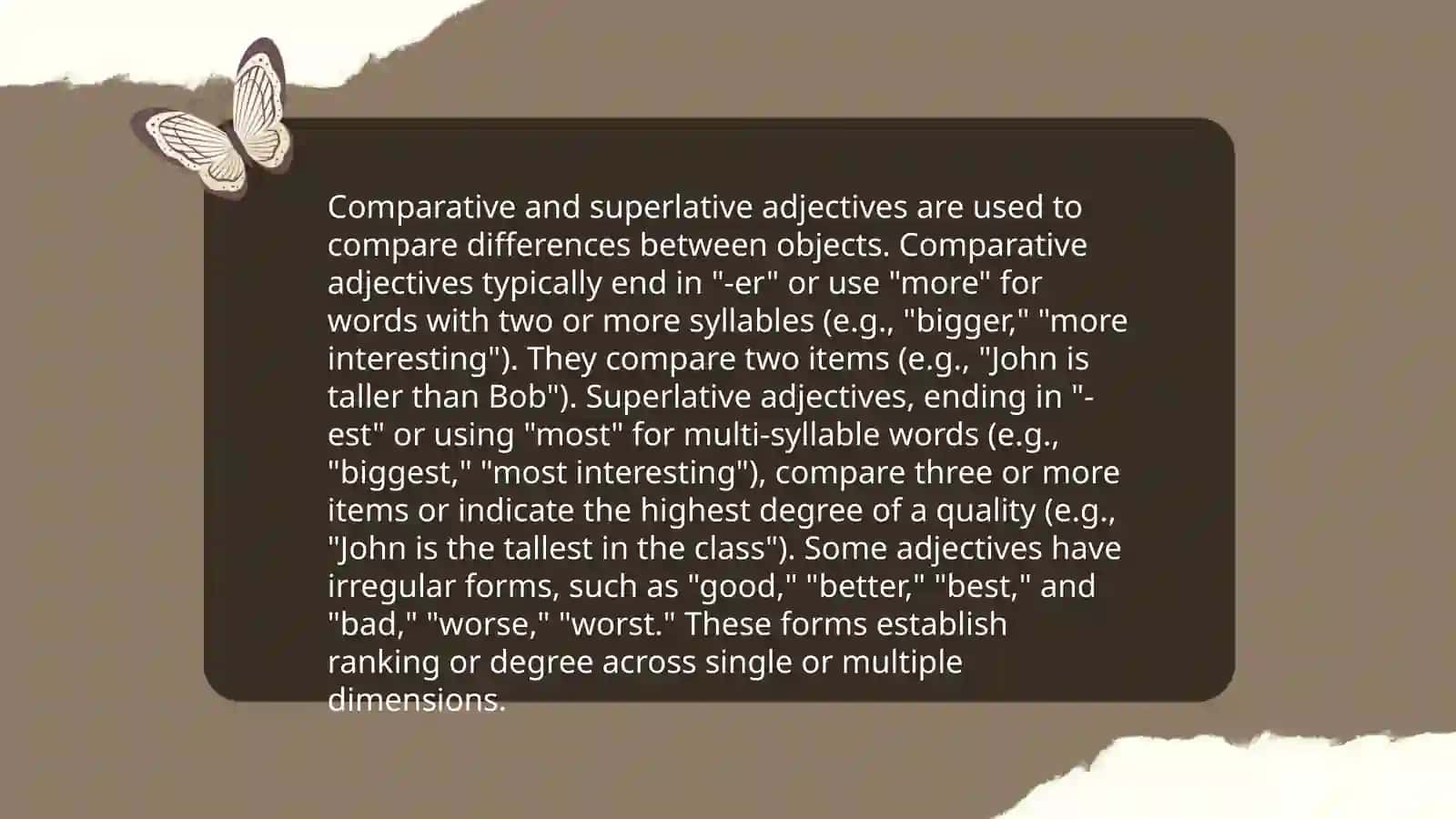 Adjectives and adjective phrases 4
