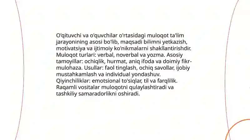 Pedagogik faoliyatda muloqot 4