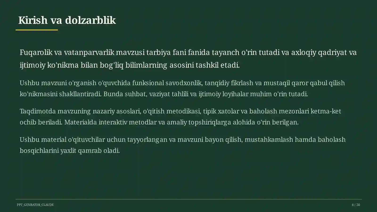 Fuqarolik va vatanparvarlik (8-sinf) 4