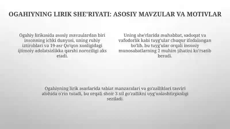 Ogahiyningshe'riymahorati,tarixiyvatarjimaasarlari 4