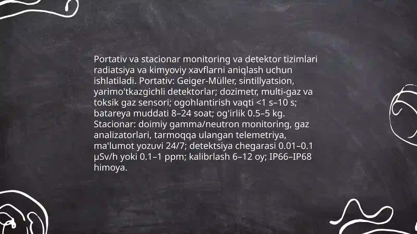 Radiatsion va kimyoviy xavf-xatarni aniqlash va baholash metodologiyalari 4