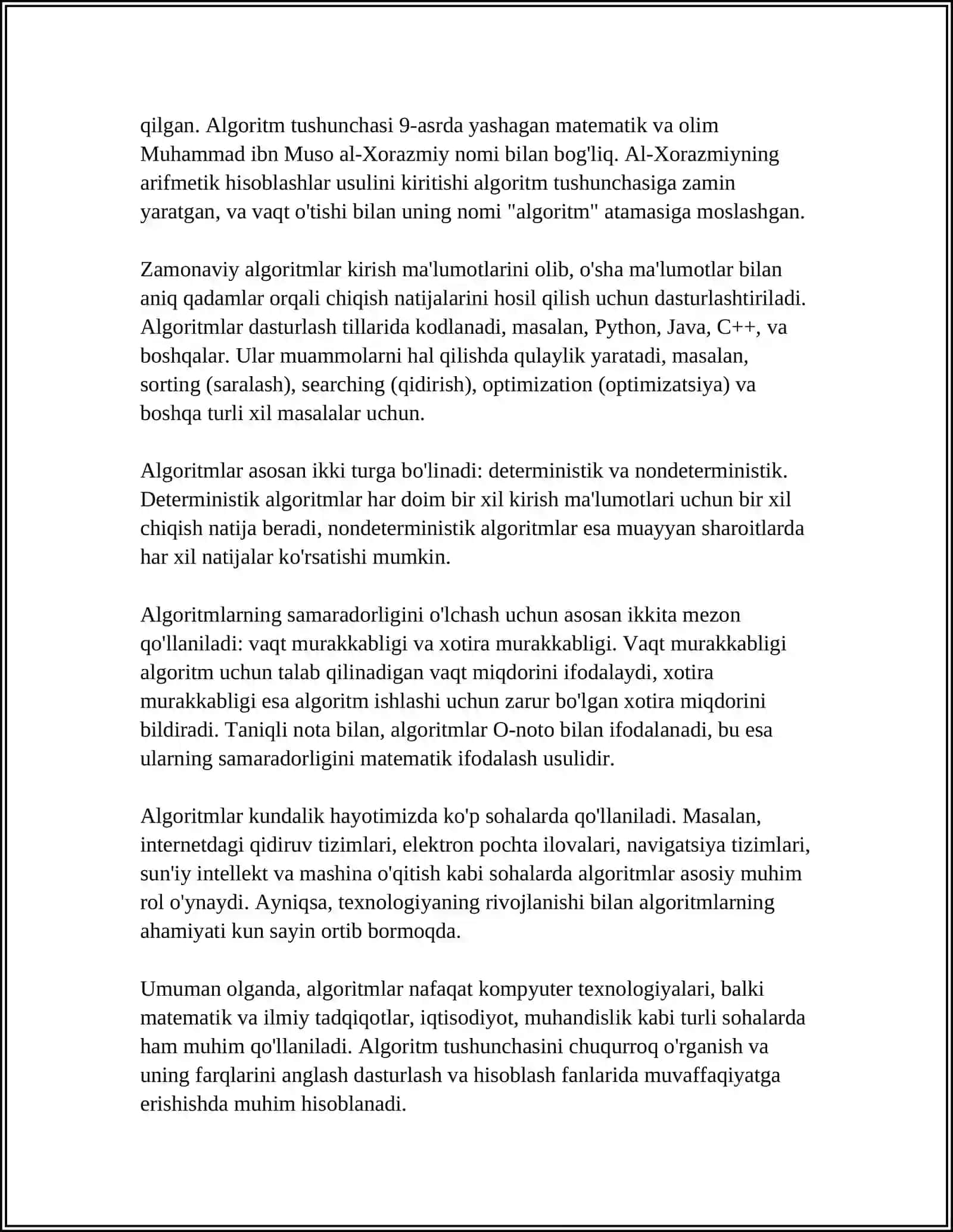 ALGORITM TUSHUNCHASI VA UNING MATEMATIKA, TILSHUNOSLIK HAMDA FIZIKADAGI QO‘LLANILISHI: TAQQOSLOVIY TAHLIL 4