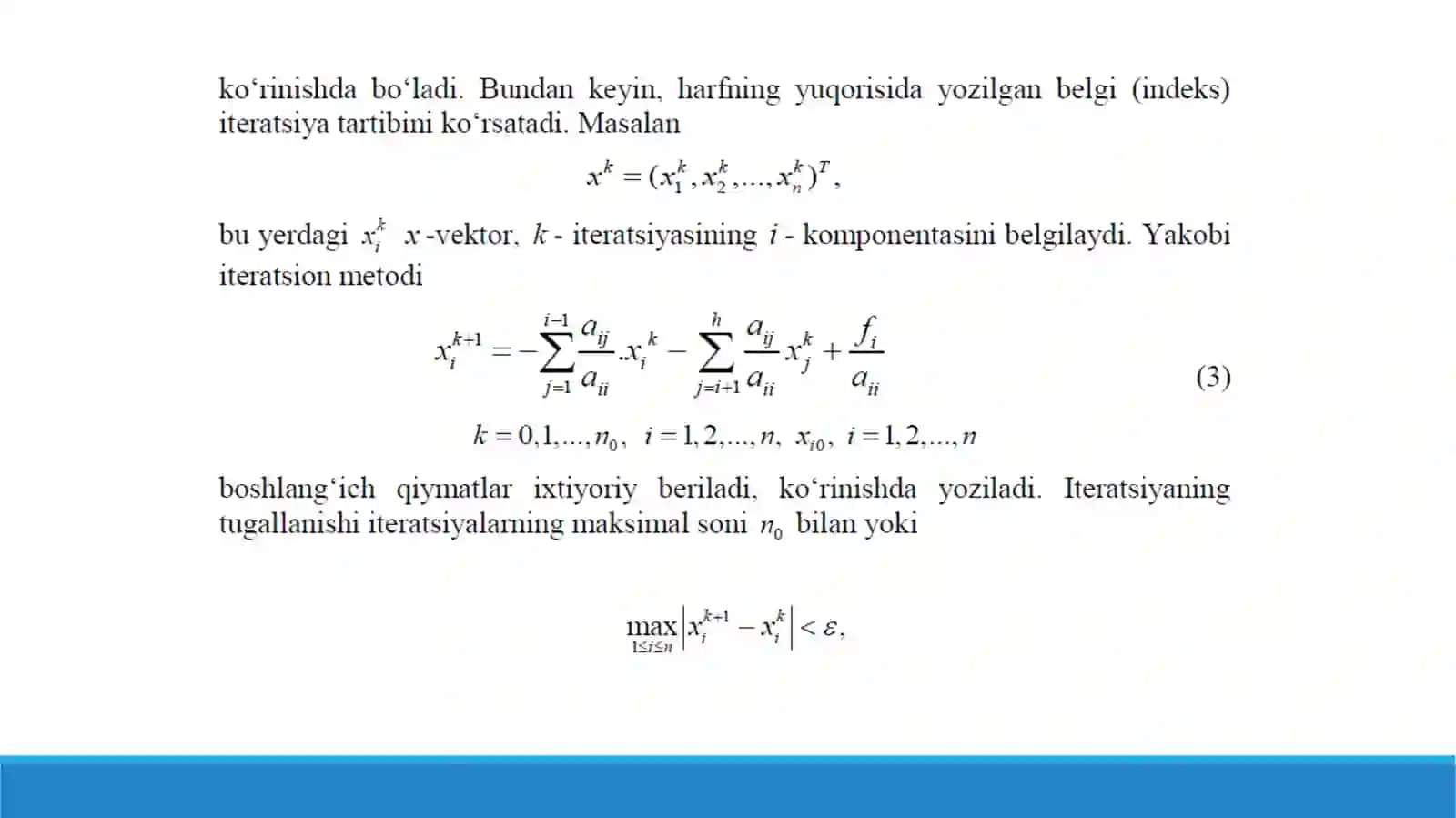 ChATS yеchishning iteratsion usullari 4