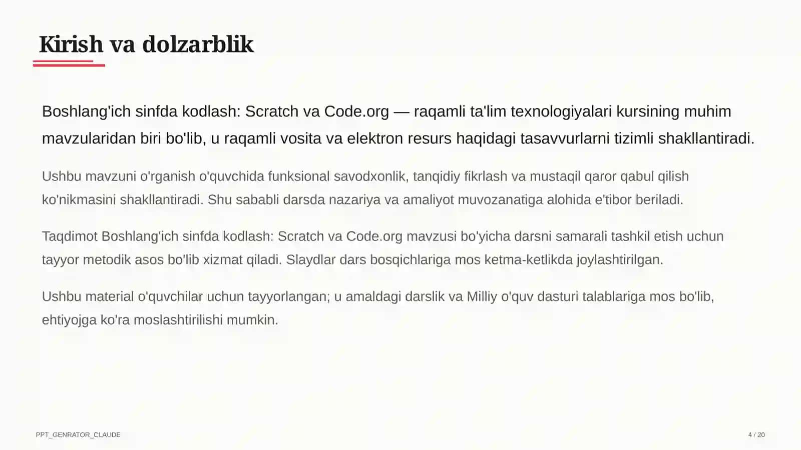 Boshlang'ich sinfda kodlash: Scratch va Code.org 4