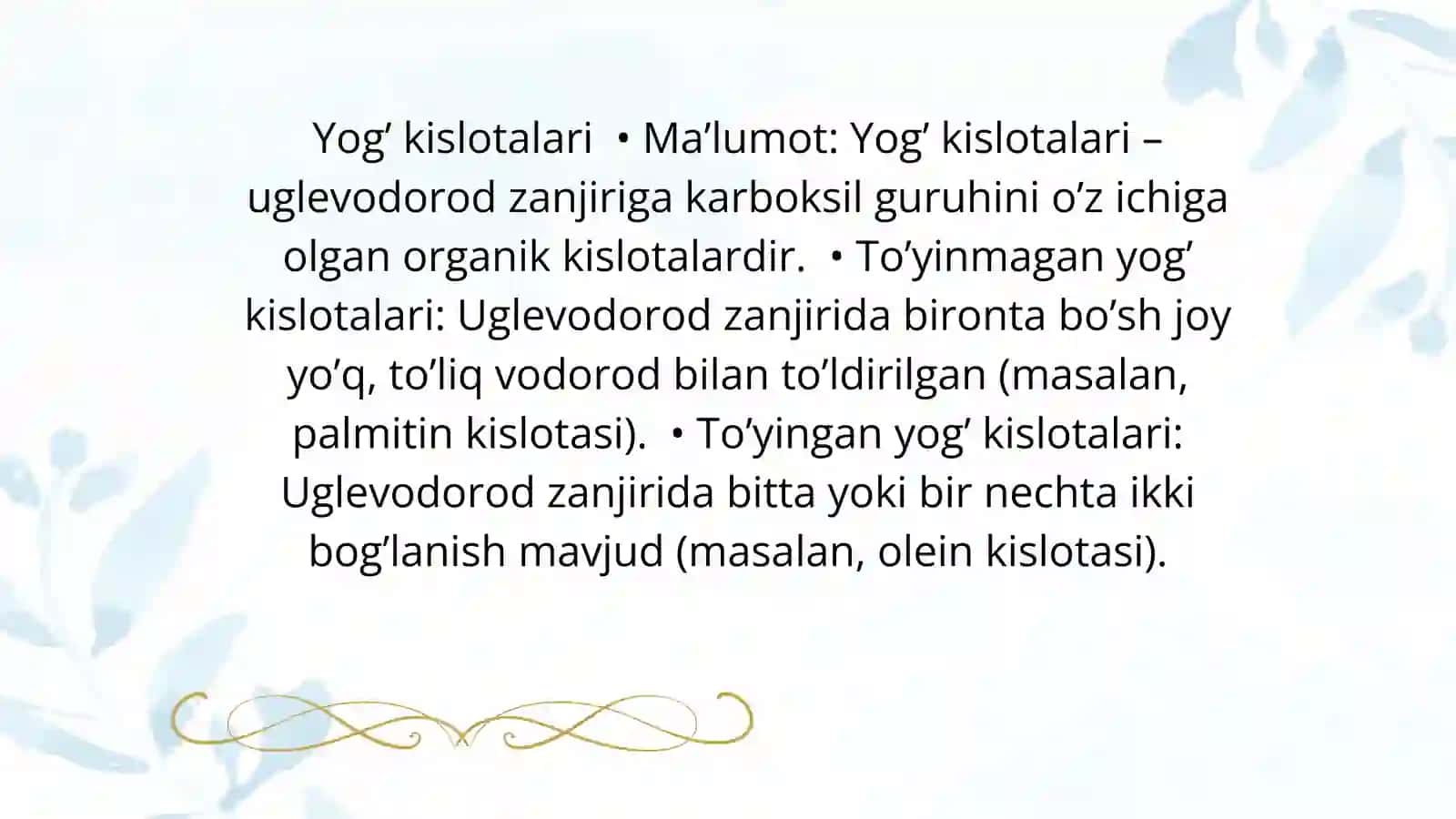 Lipidlarning tuzilishi, funksiyasi va metabolizmi 4