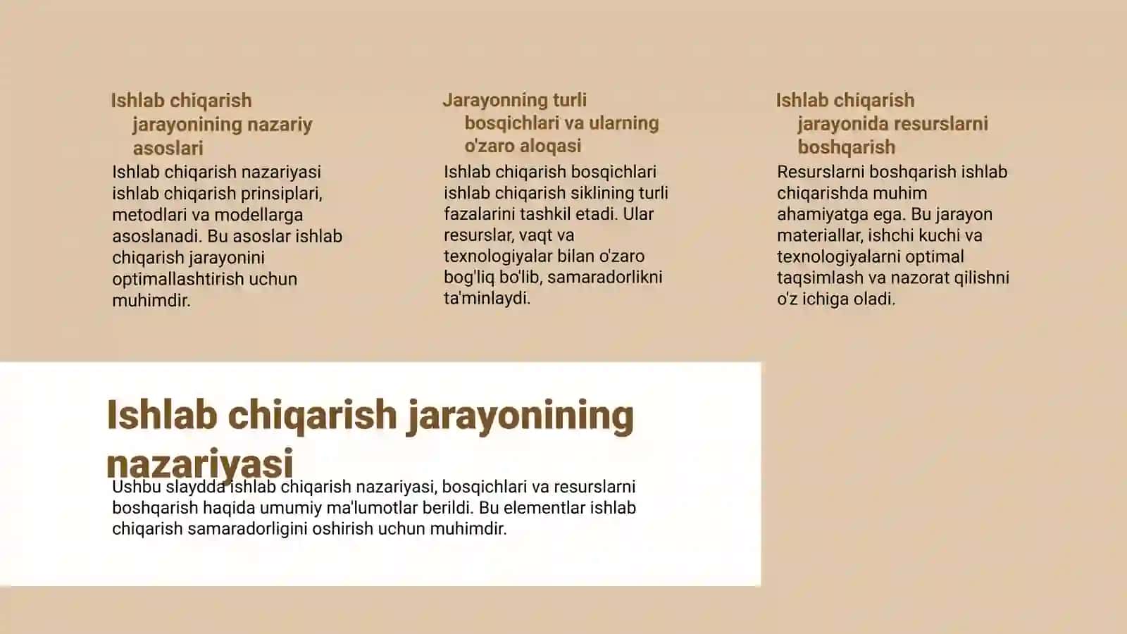 ishlab chiqarish va hodimlarni boshqarish 4