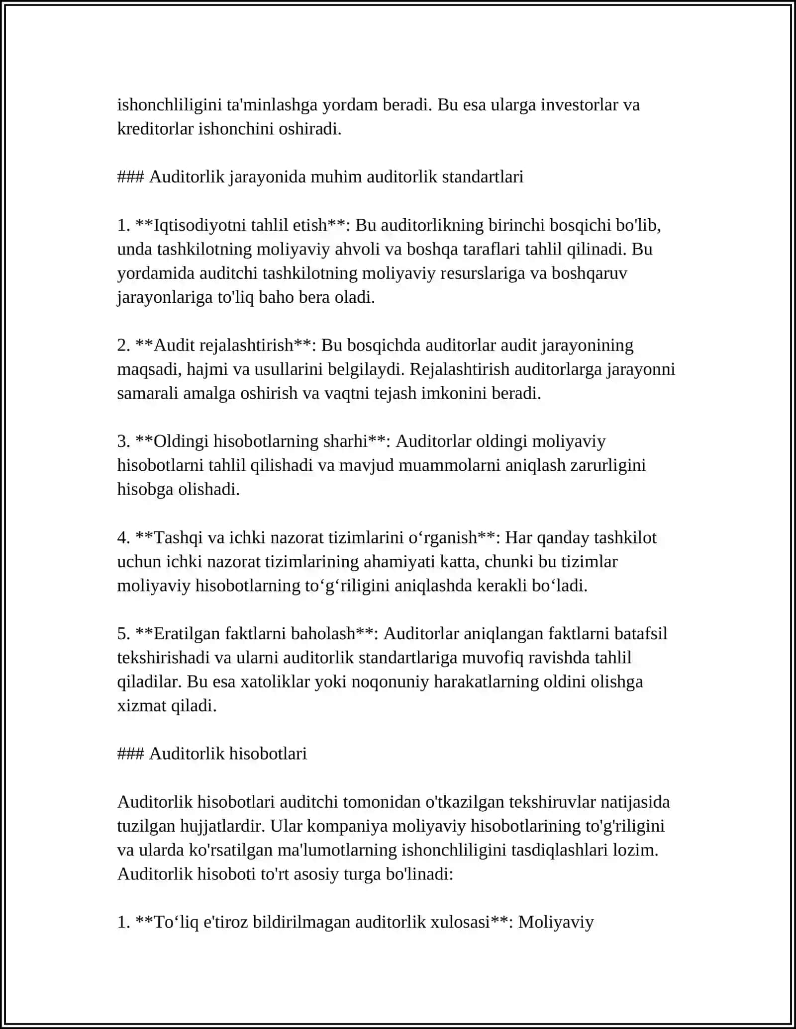 Moliyaviy Hisobotlar Yuzasidan Auditor Xulosasi 4