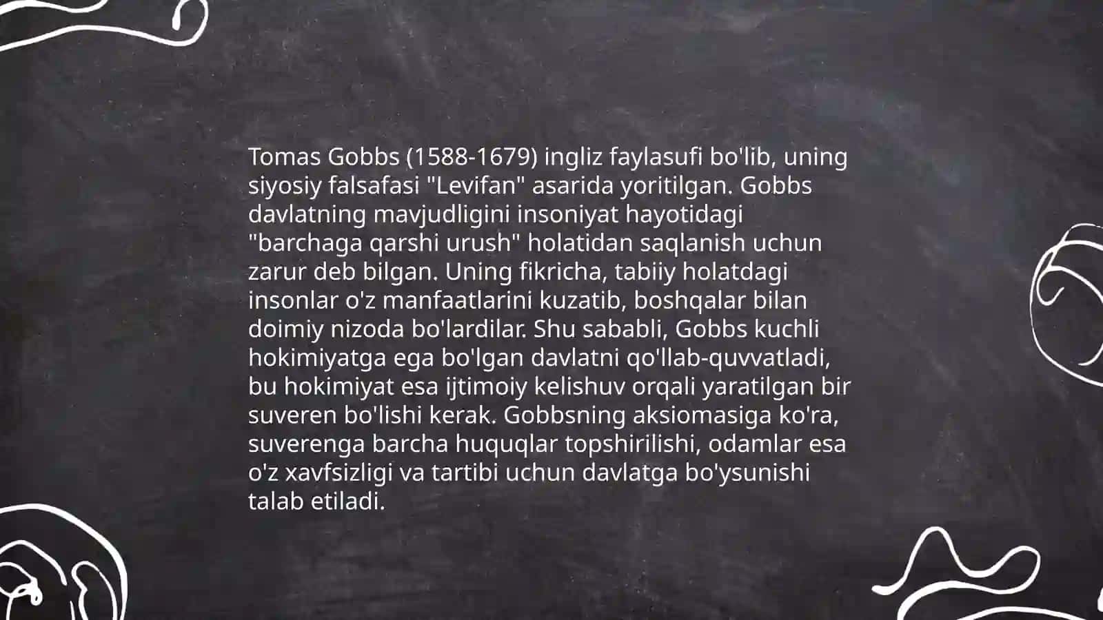 T.Gobbs siyosiy ta'limotining mafkuraviy ahamiyati 4
