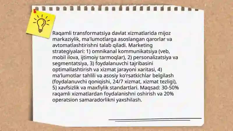 Marketingning yangi talablari va davlat interaktiv xizmatlarining o'zaro bog'liqligi 4