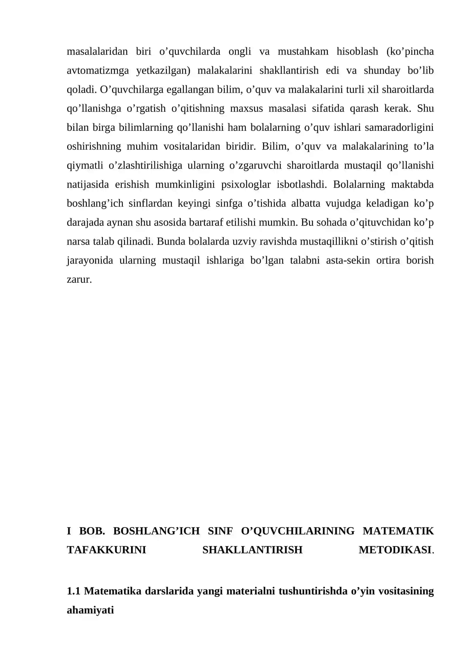 MATEMATIKA DARSLARIDA O’YIN VOSITASIDA O’QUVCHI IJODIY FAOLIYATINI RIVOJLANTIRISH 4