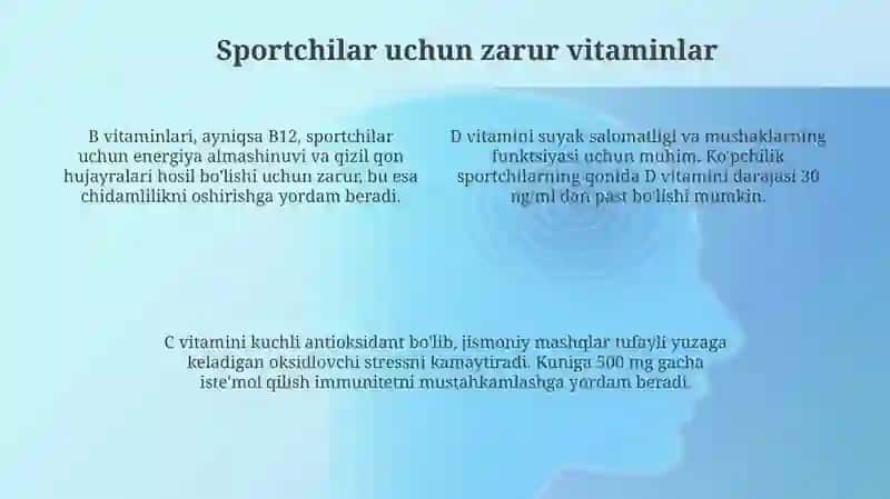 Vitaminlar sportchilar uchun ahamiyati 4