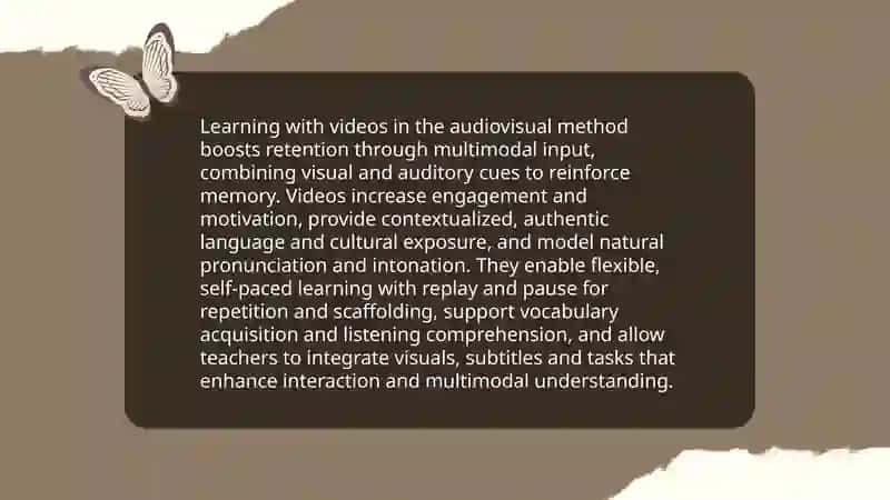 Audiovisual Method learn with videos 4