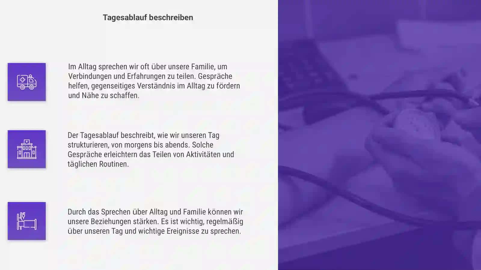 Über den Alltag sprechen 4