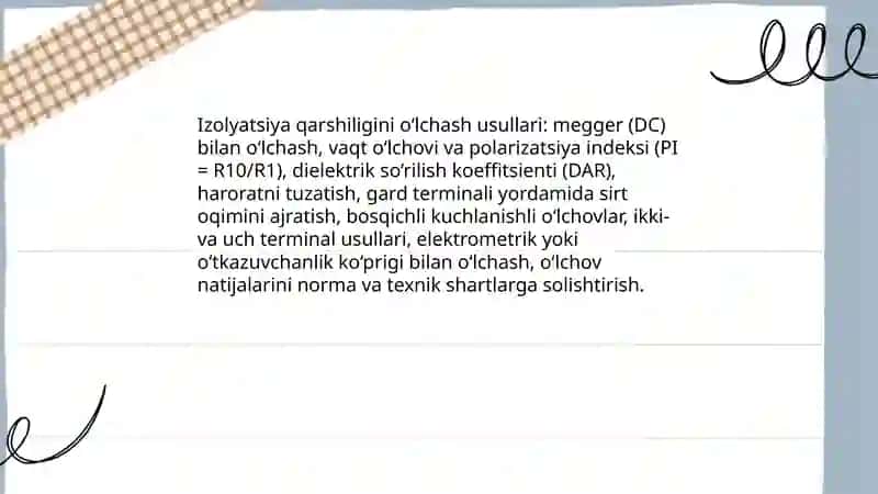 Elektr xavfsizligi tekshirish usullari 4