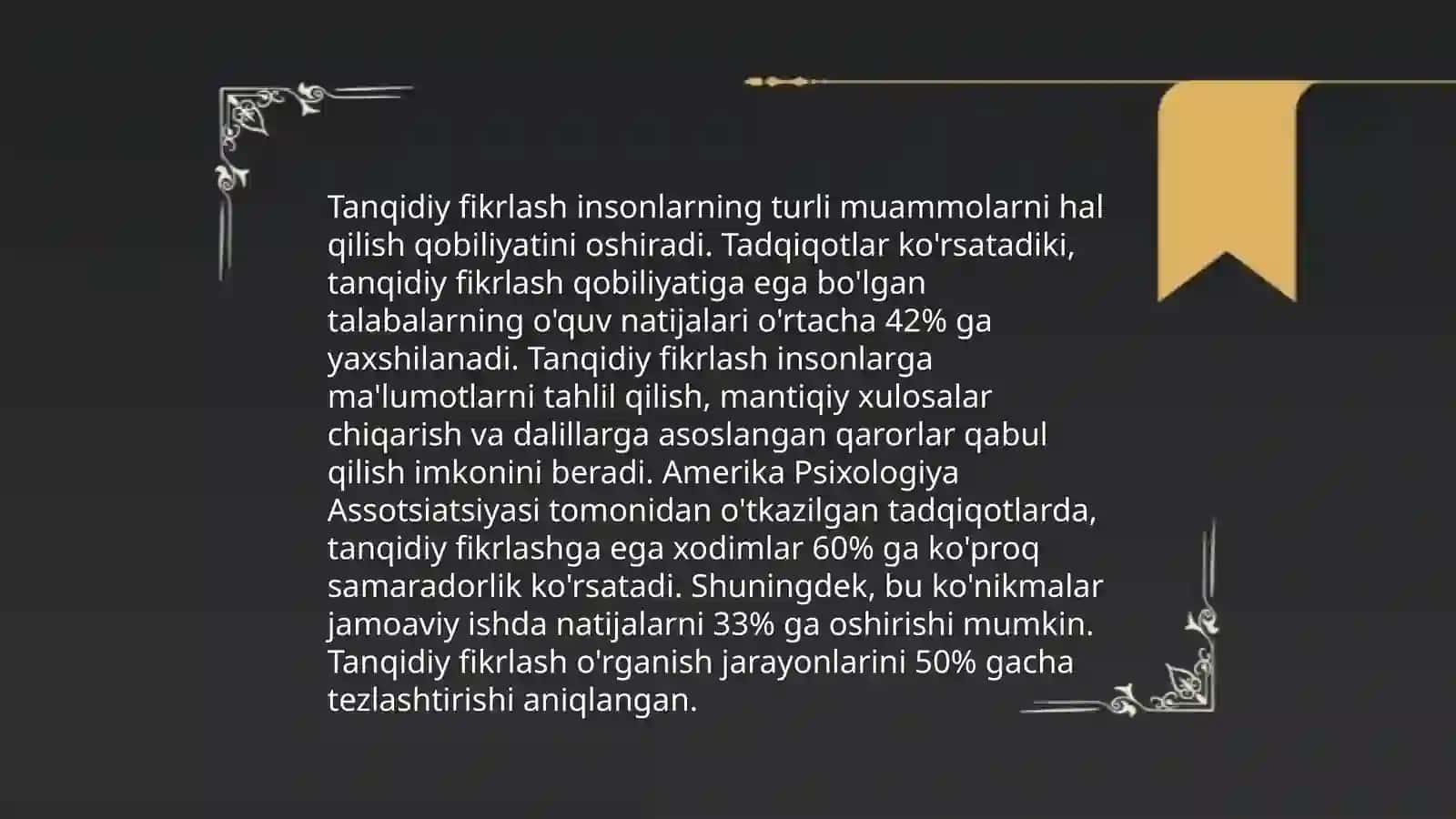 Tanqidiy Fikrlash Rejasi 4