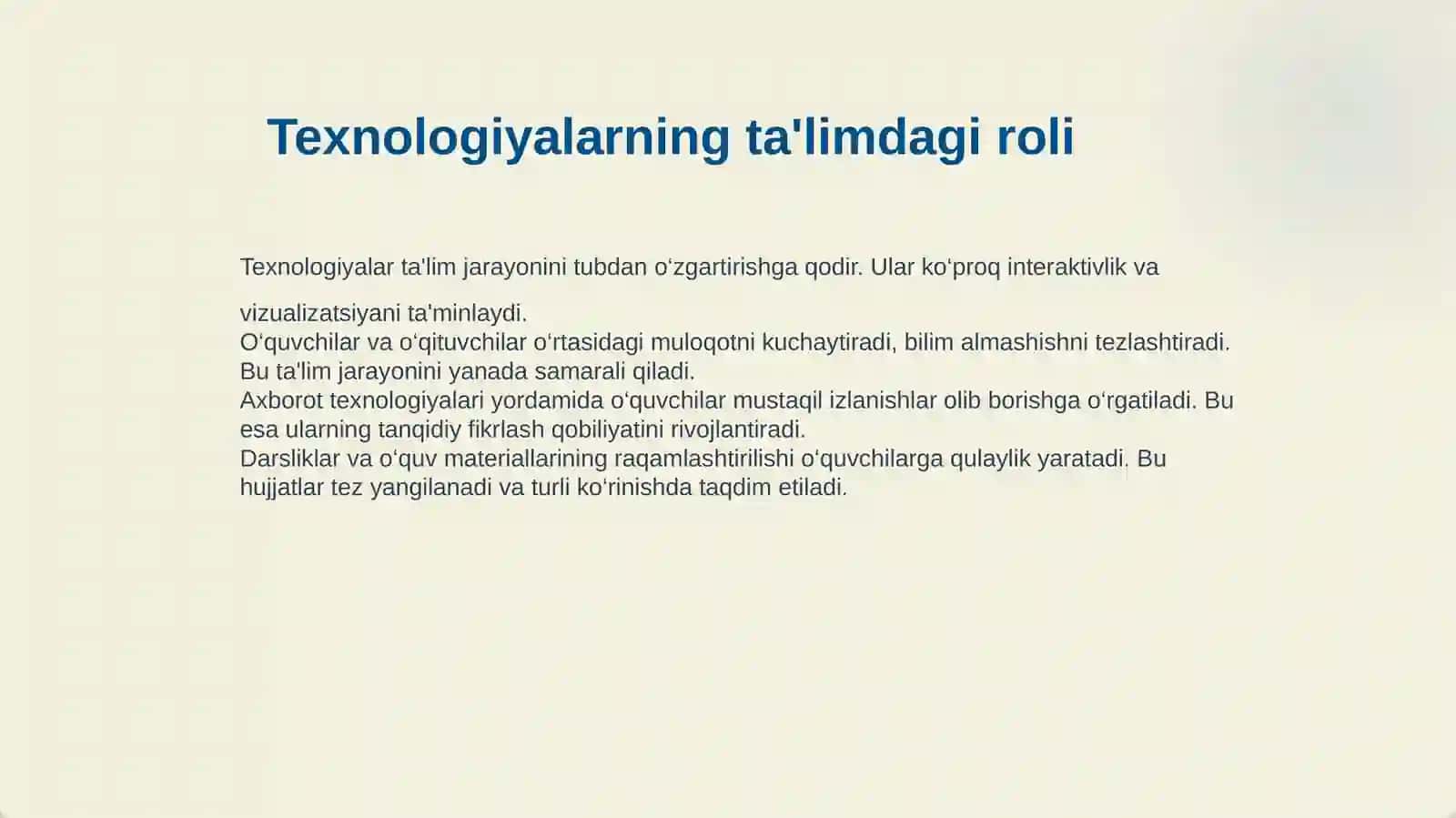 KIMYO O‘QITISHDA INNOVATSION VA AXBOROT TEXNOLOGIYALARINI QO‘LLASH 4