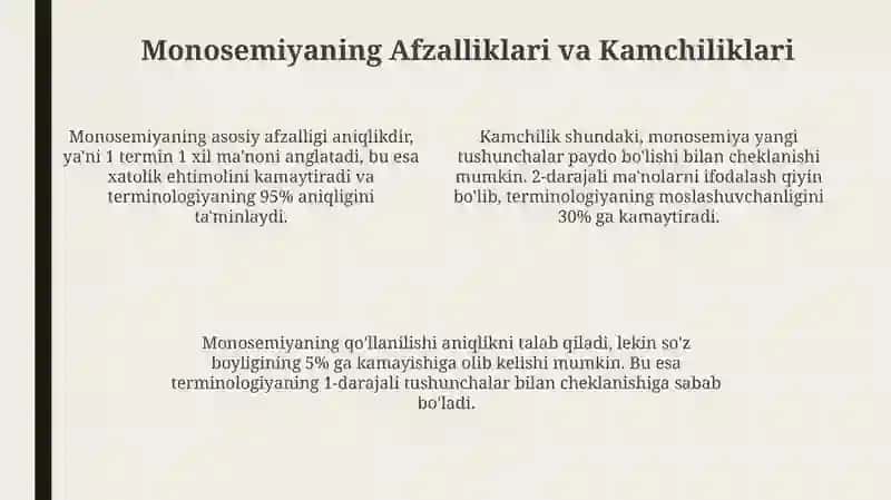 Terminlarning monosemantik xarakteri 4