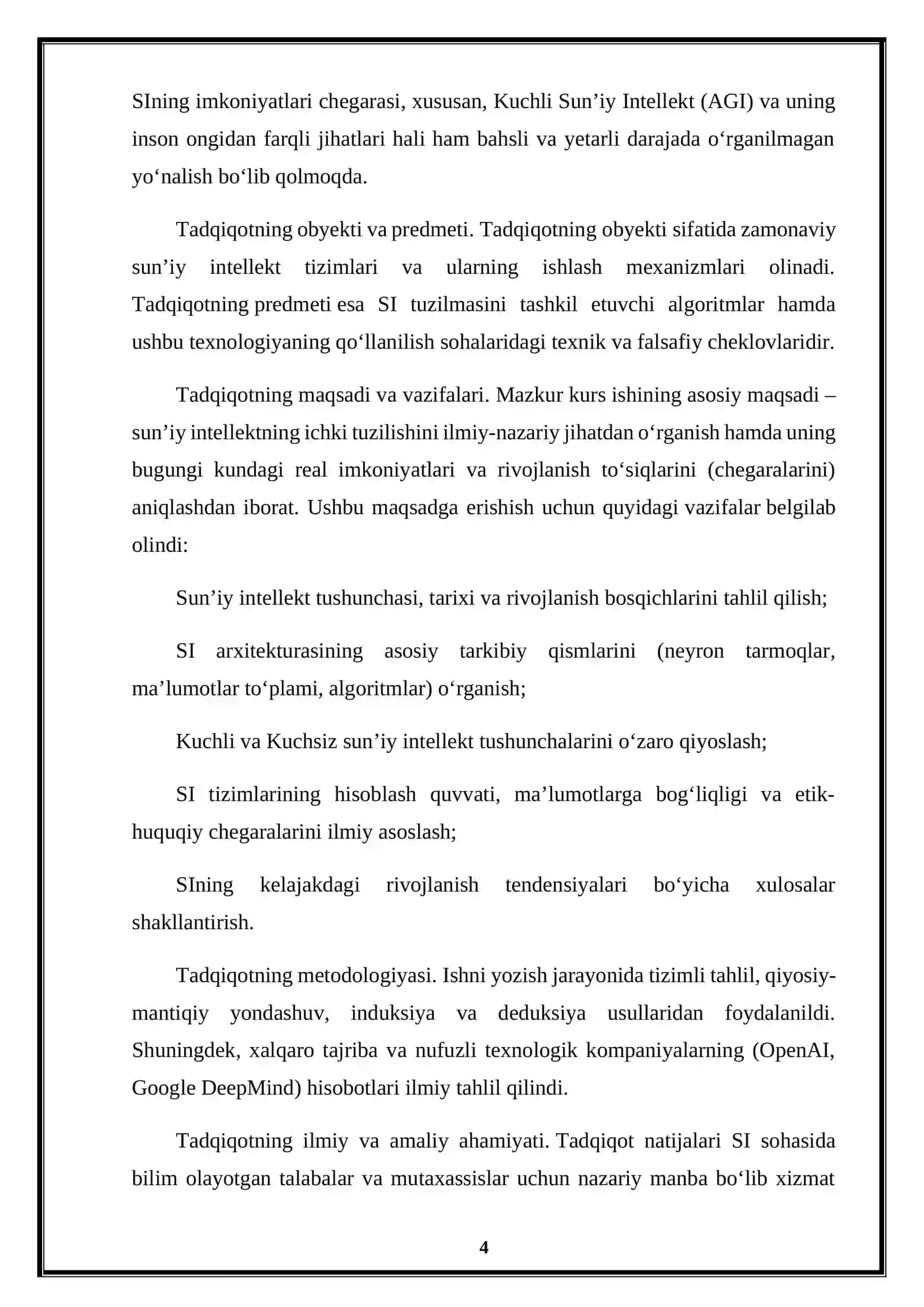 Sun’iy intellekt tuzilmasi va uning imkonyatlaring chegaralari 4