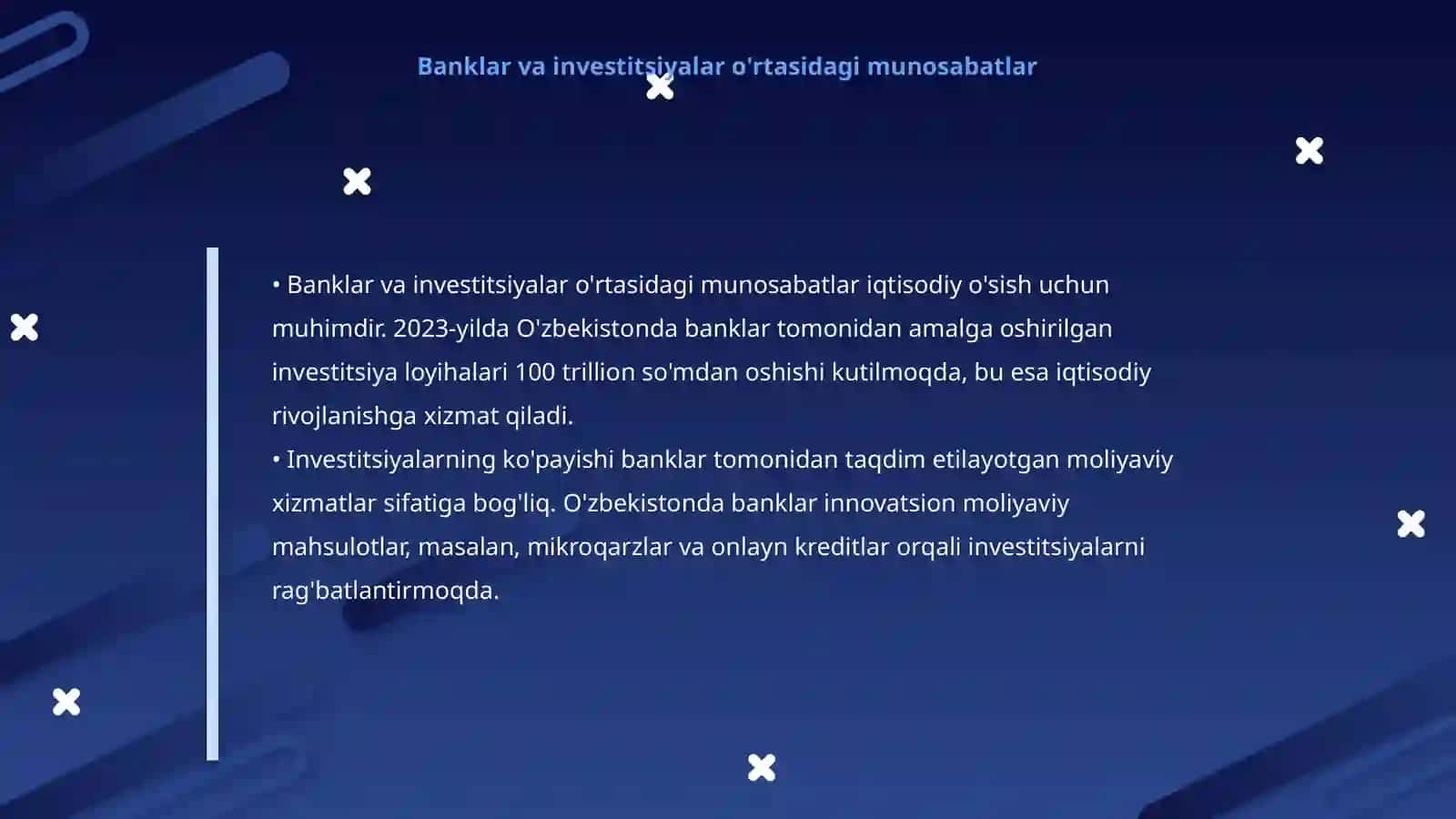 Bank Moliya tizimining tarmoqlar iqtisodiyotidagi o'rni 4