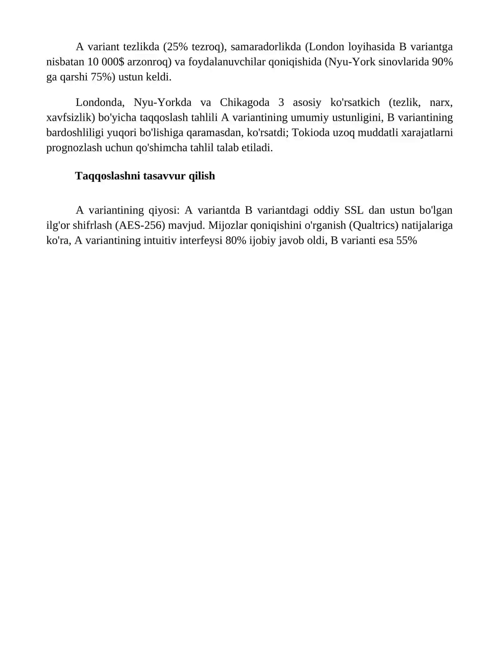 Takroriy o'lchovlarda ikki tanlanmani taqqoslash mezonlari 4