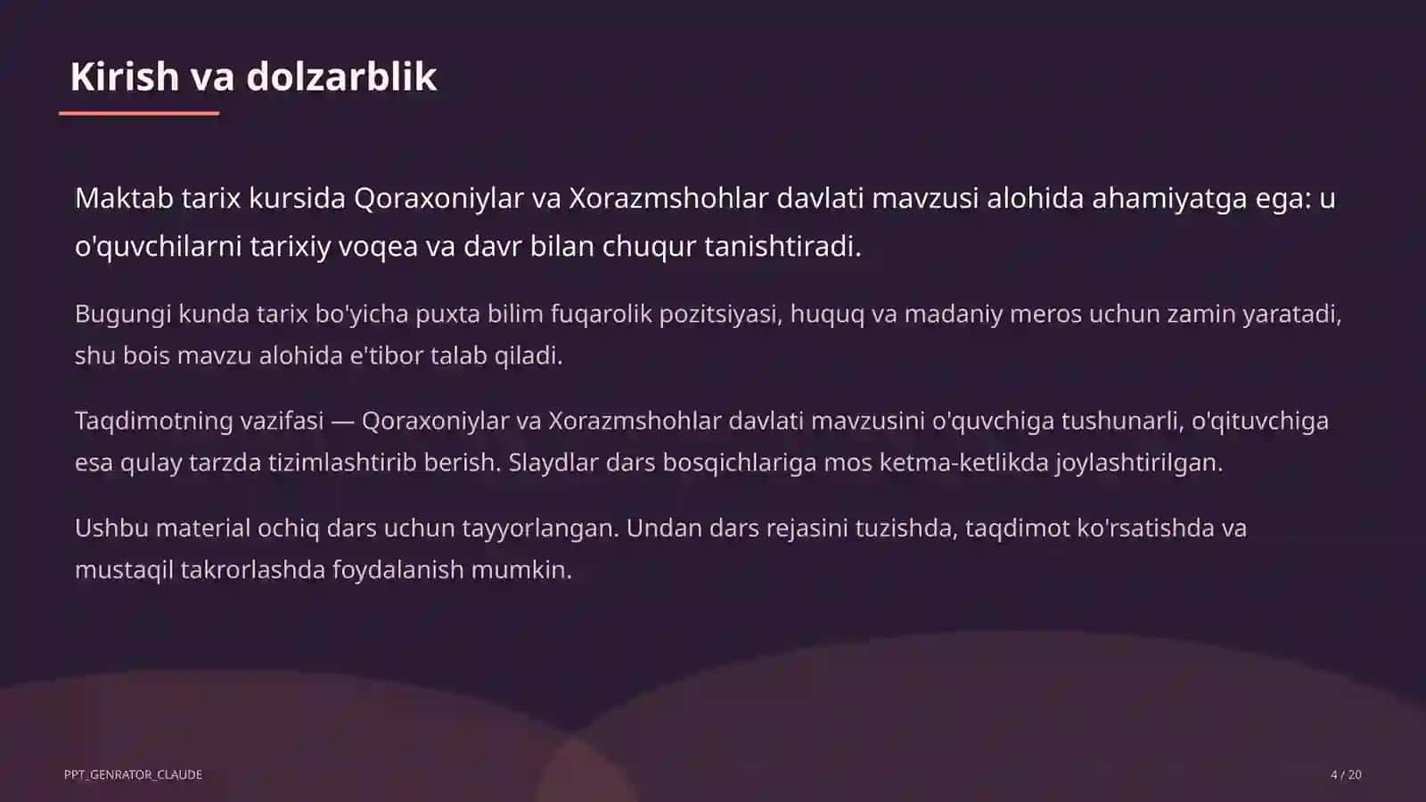 Qoraxoniylar va Xorazmshohlar davlati (7-sinf) 4