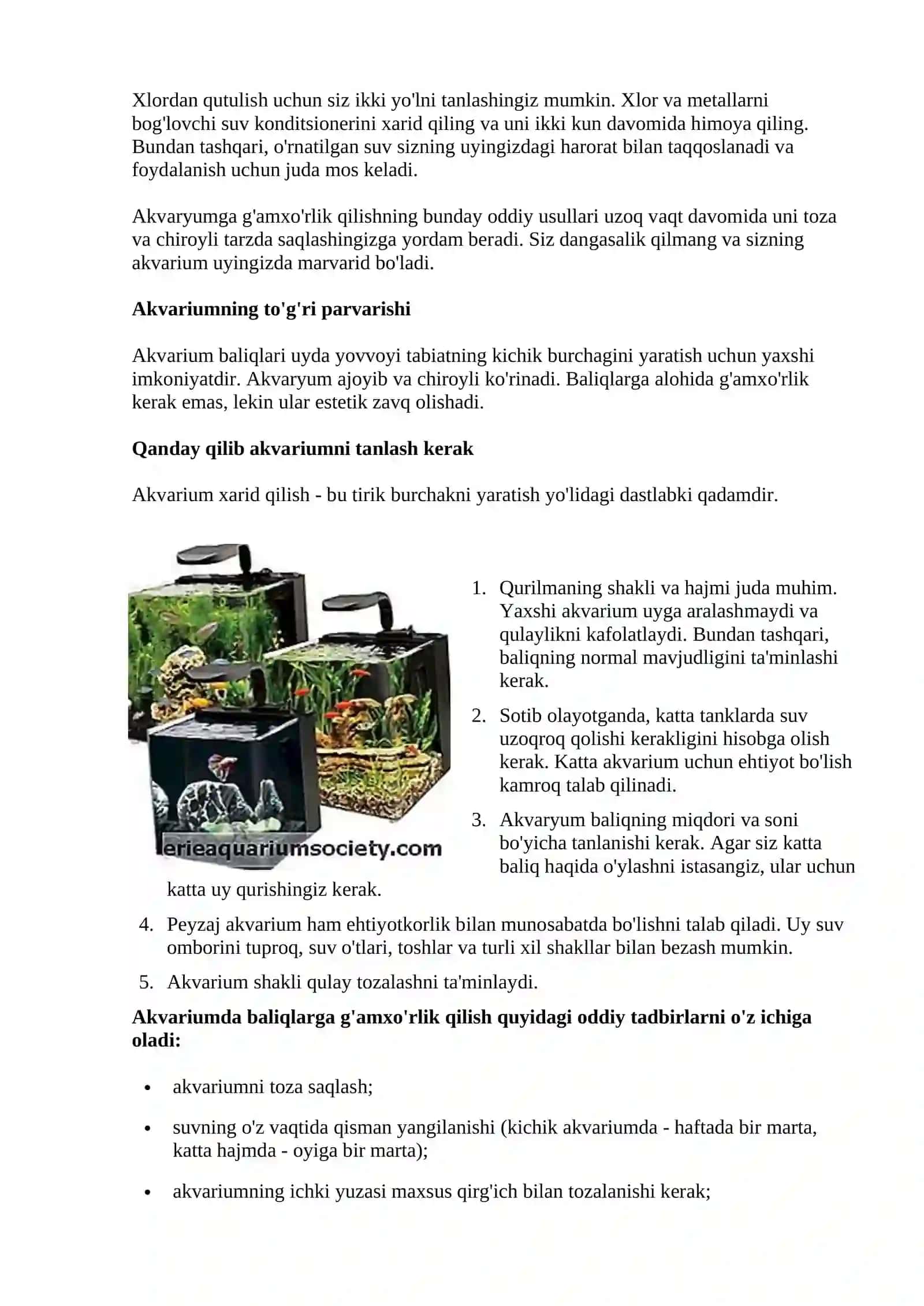 AKVARIUM VA TERROROMDA YASHOVCHILARNI PARVARISHLASHNI SHART SHAROITLARINI O'RGANISH 4
