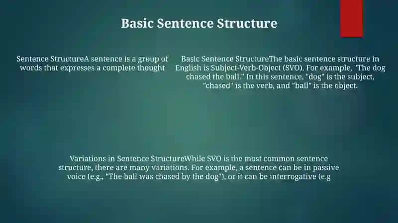 Sentence Structure 4