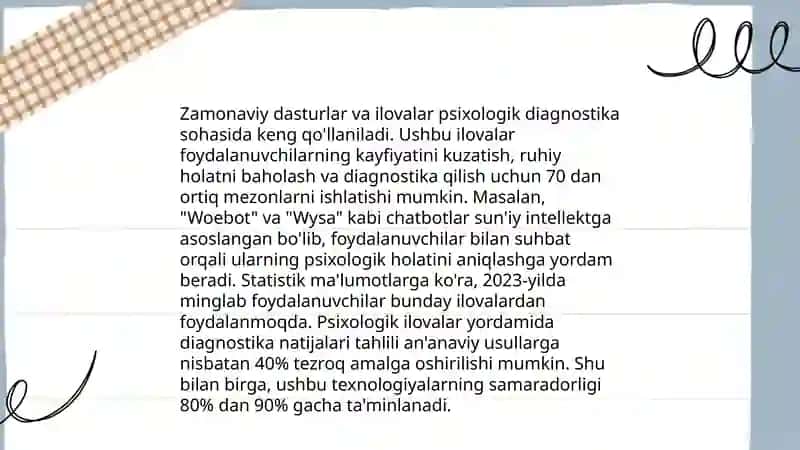Psixodiagnostikada zamonaviy axborot texnologiyalaridan foydalanish muammolari 4