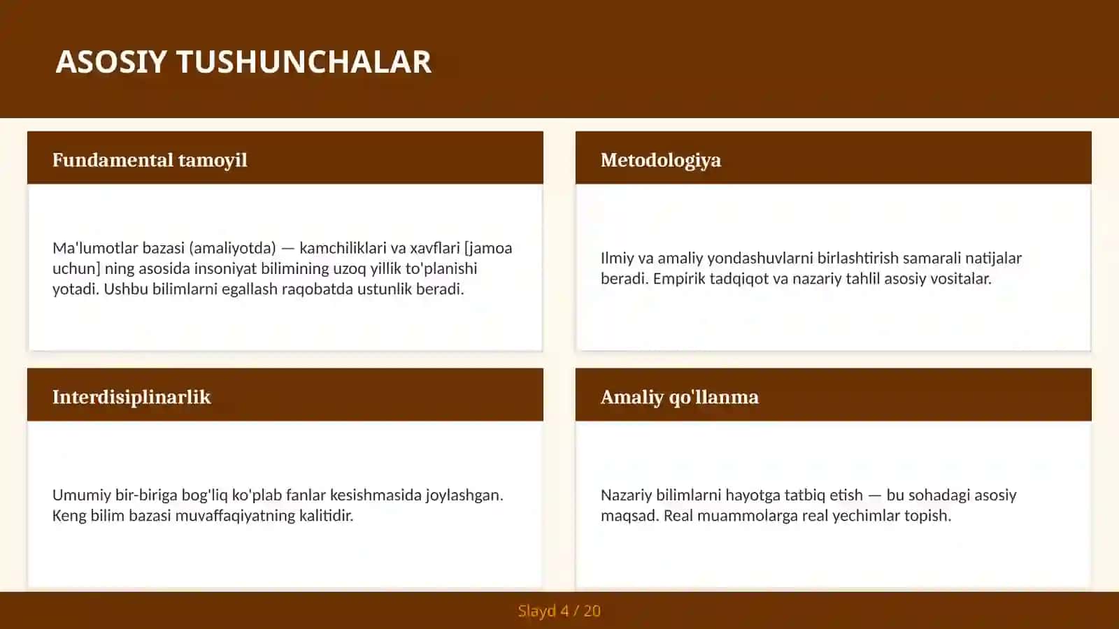 Ma'lumotlar bazasi (amaliyotda) — kamchiliklari va xavflari [jamoa uchun] 4