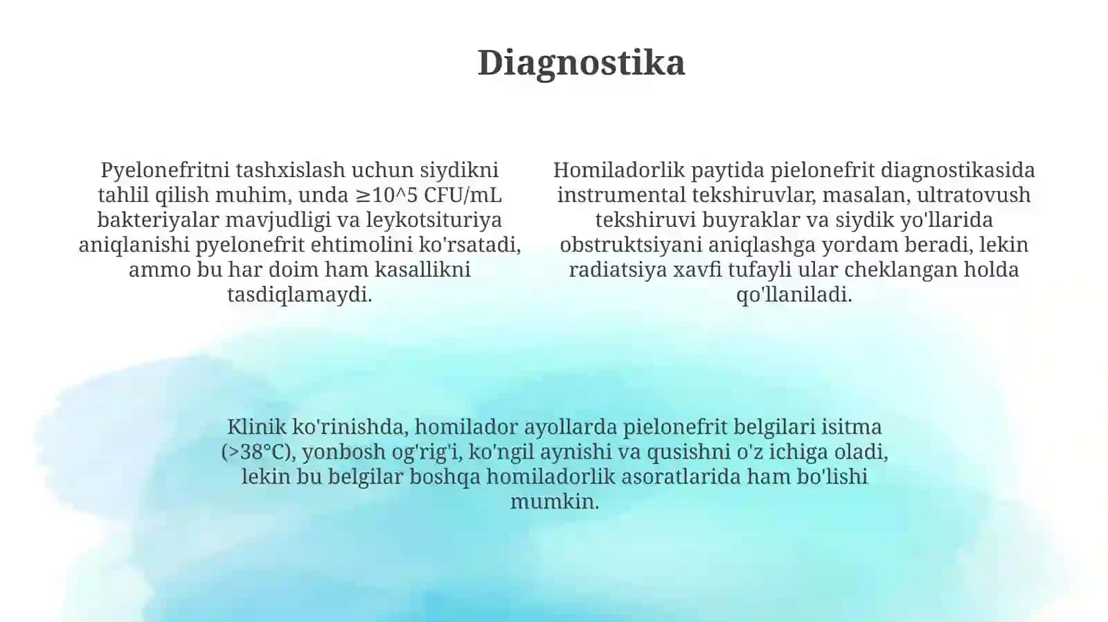 Pielonefrit homiladorlik davridagi pielonefrit 4