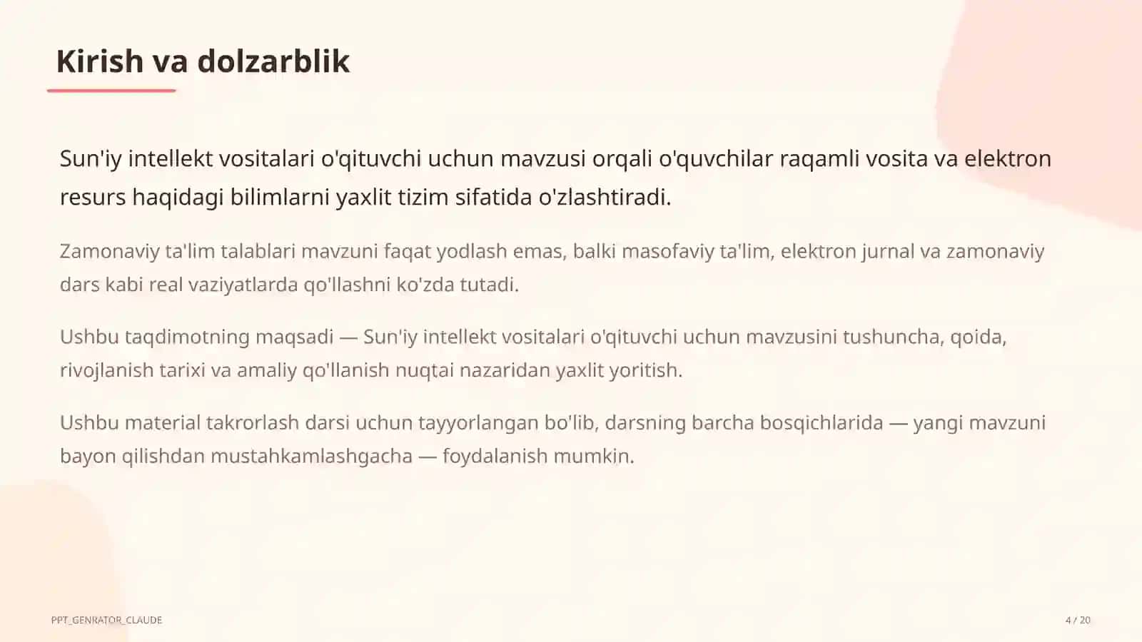 Sun'iy intellekt vositalari o'qituvchi uchun 4