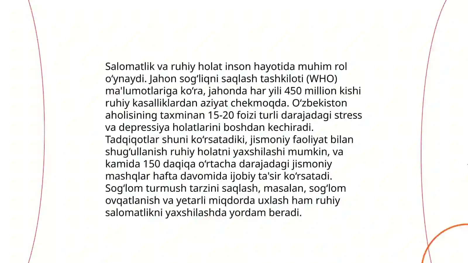 Salomatlik tushunchasi salomatlika tasir etuvchi omillar xavsizlik qoidalariga rioya qilish 4