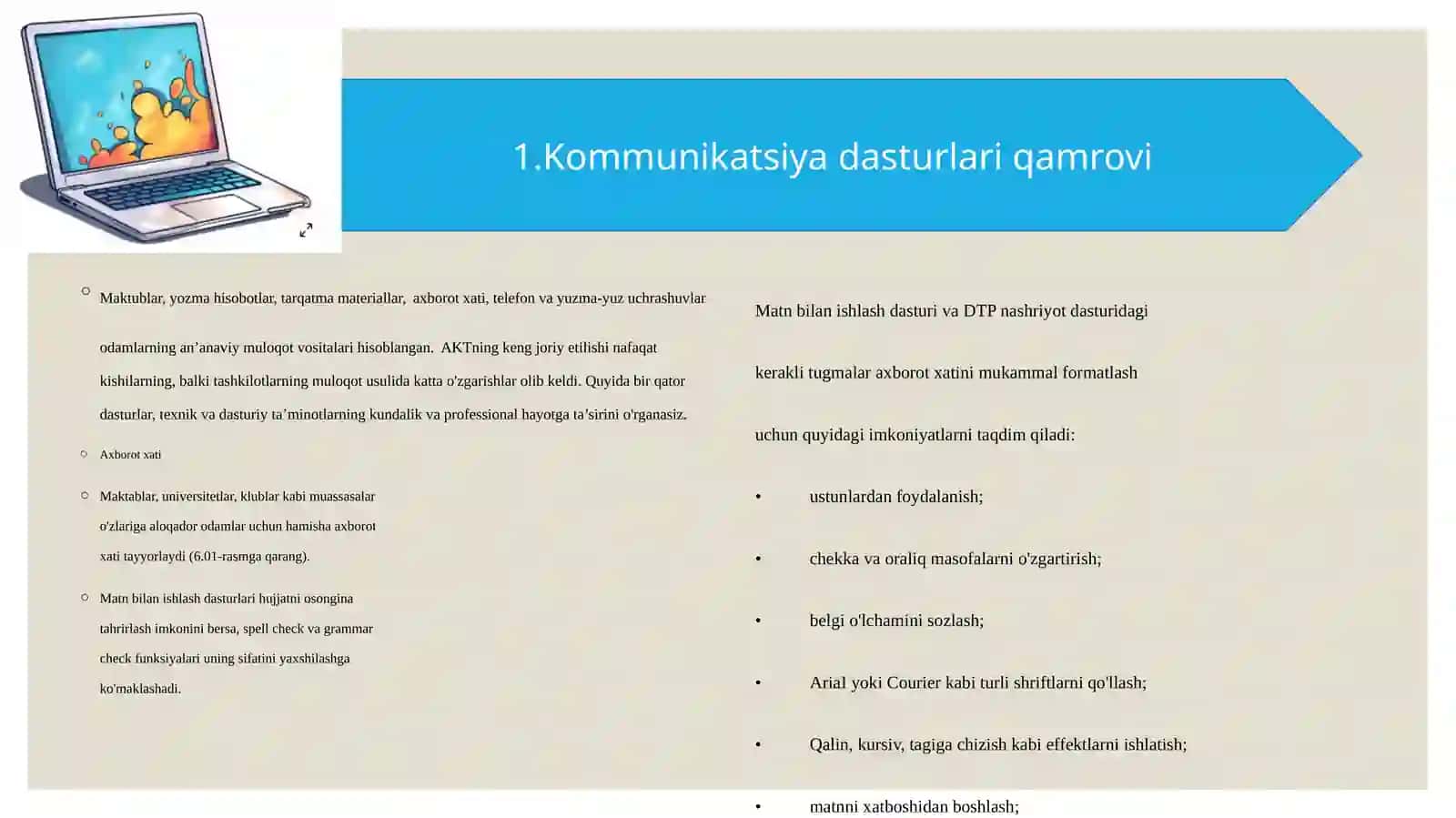 AKTni turli sohalarga joriy etish 4