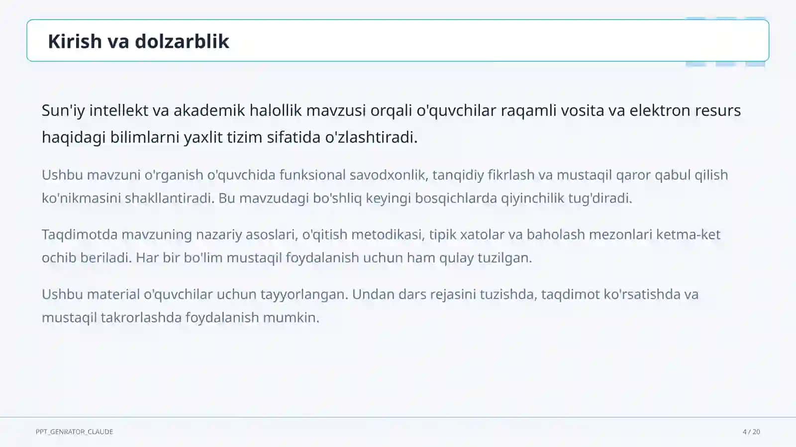 Sun'iy intellekt va akademik halollik 4