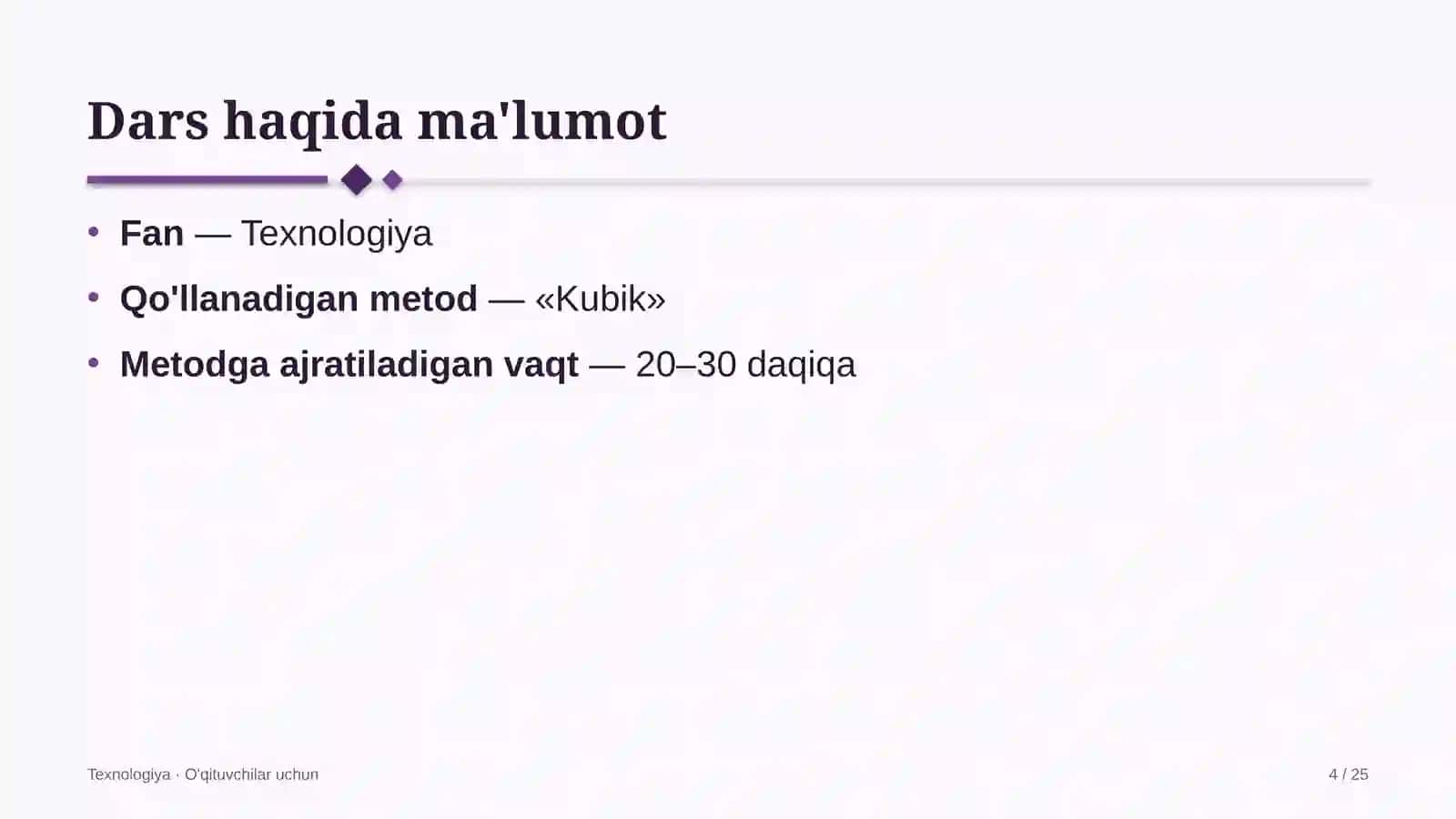 texnologiya darslarida kubik metodidan foydalanish 4109 4