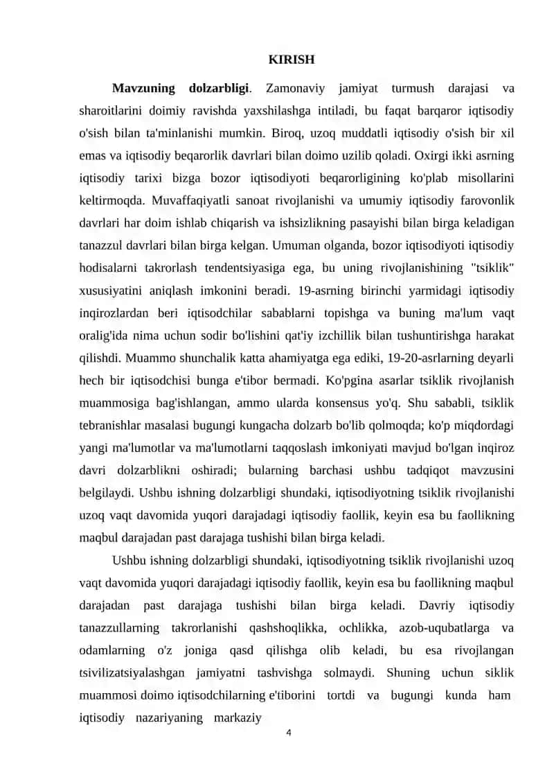 IQTISODIY DAVRLAR VA IQTISODIY TEBRANISHLAR 4